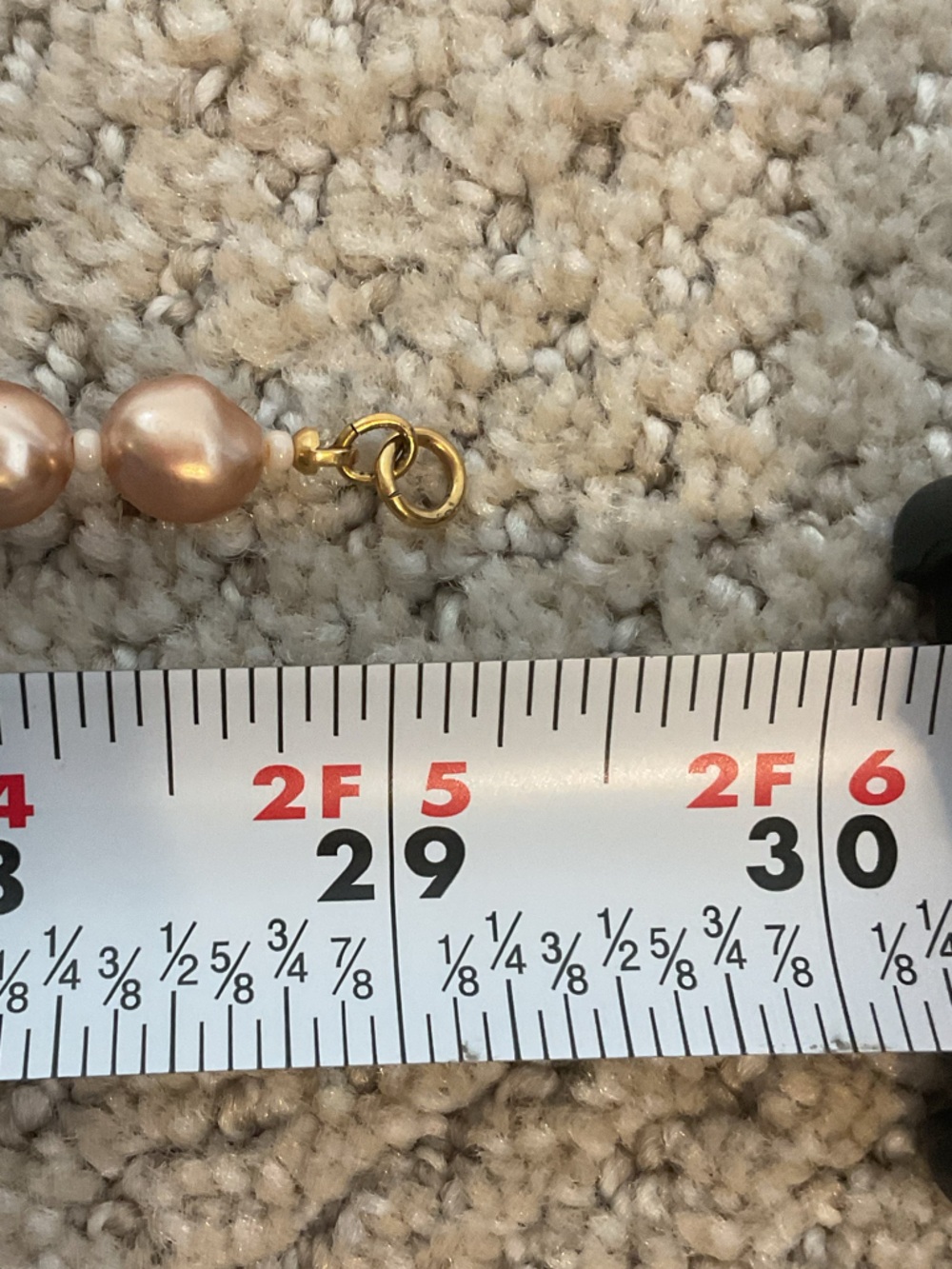 Vintage YSL Yves Saint Laurent Champagne Faux Pearl Graduated Bead Necklace 29” - Picture 14 of 14